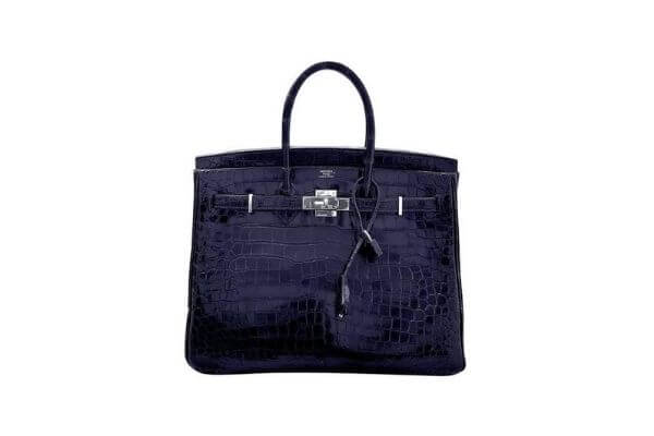 Dark Blue Crocodile Skin Birkin Bag