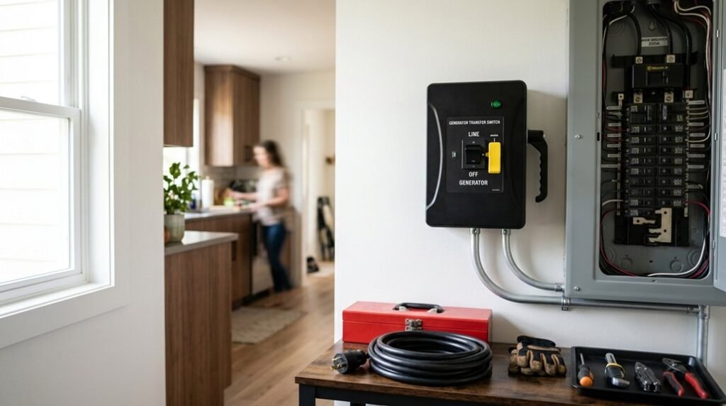 connecting generator to transfer switch