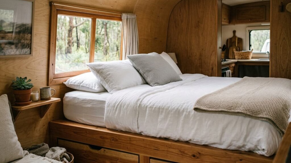 queen mattress camper options